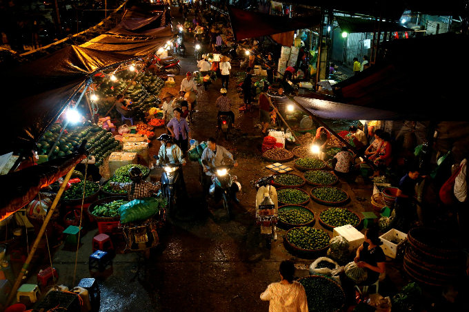 A night market in Hanoi.
